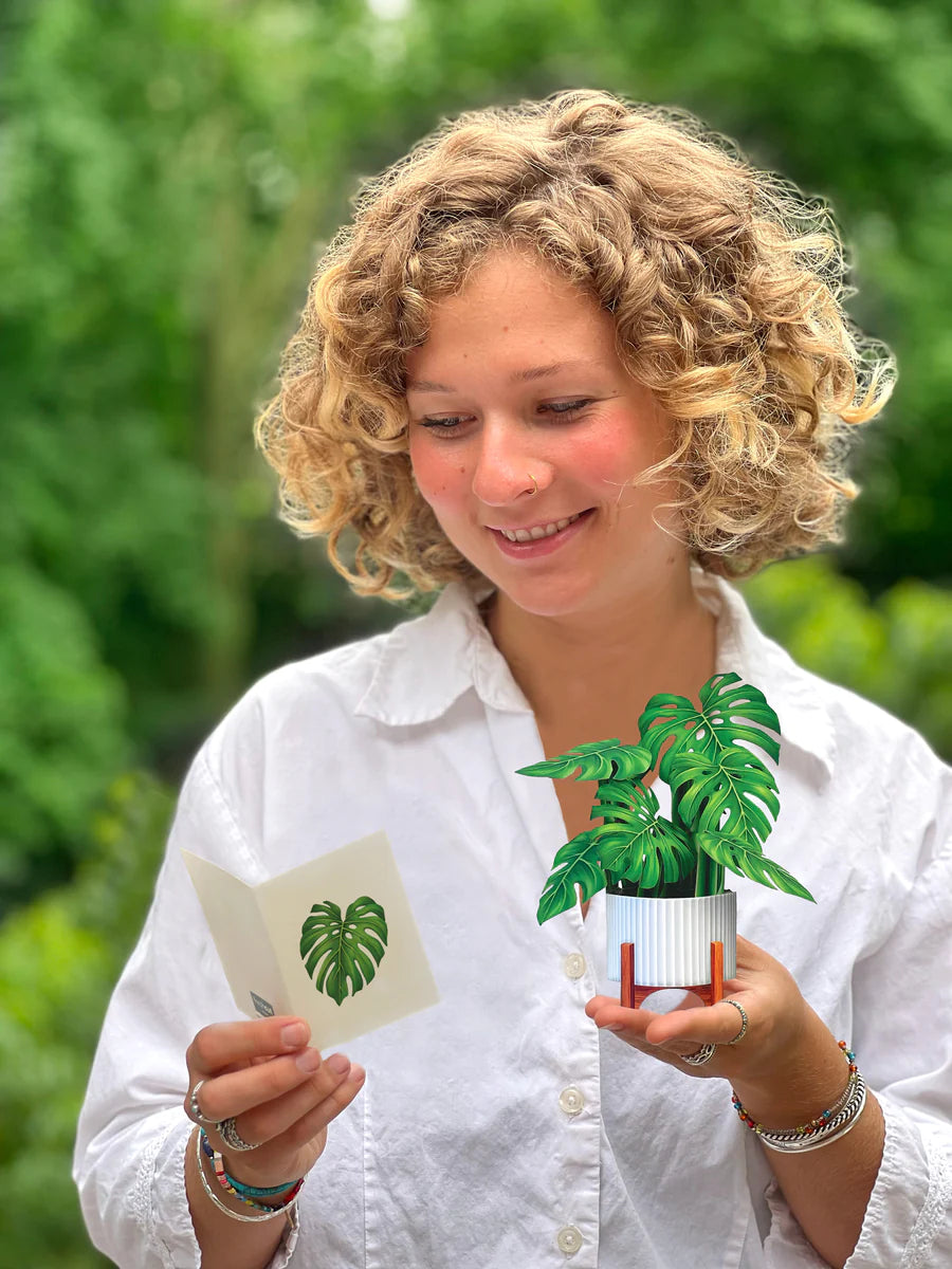 Mini Monstera Pop-up Card