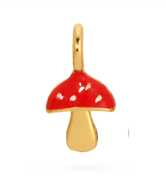 Charm Garden Gold Charm Mushroom