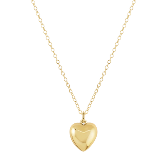 16" Necklace Gold Love Plush Gold Charm