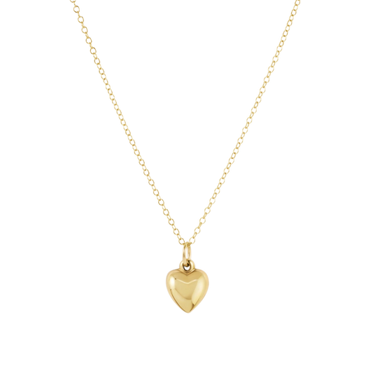 16" Necklace Gold Love Plush Small Gold Charm
