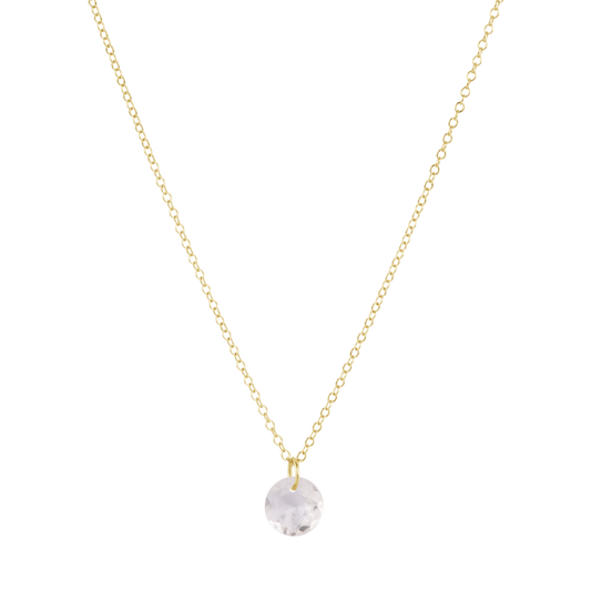 16" Necklace Gold Reflection Small Charm Diamond