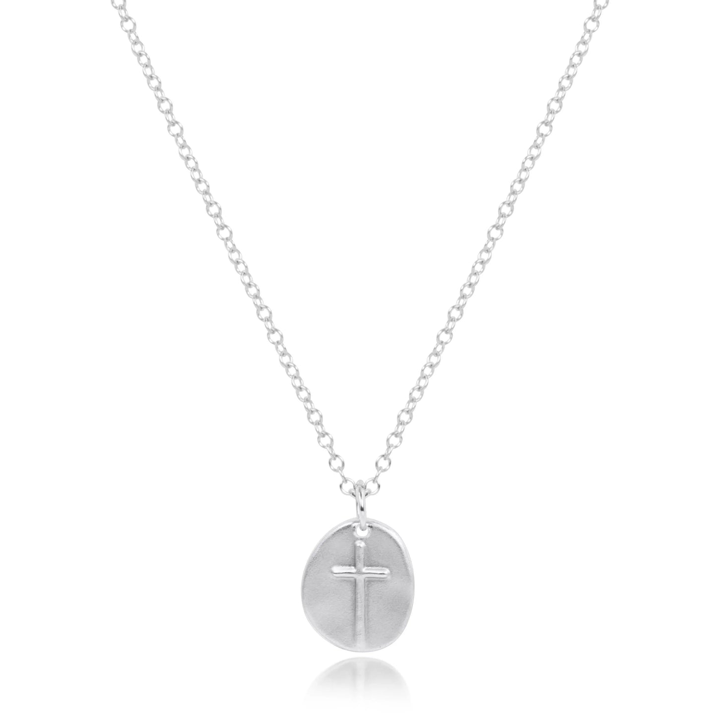 16" Necklace Sterling Inspire Small Sterling Disc
