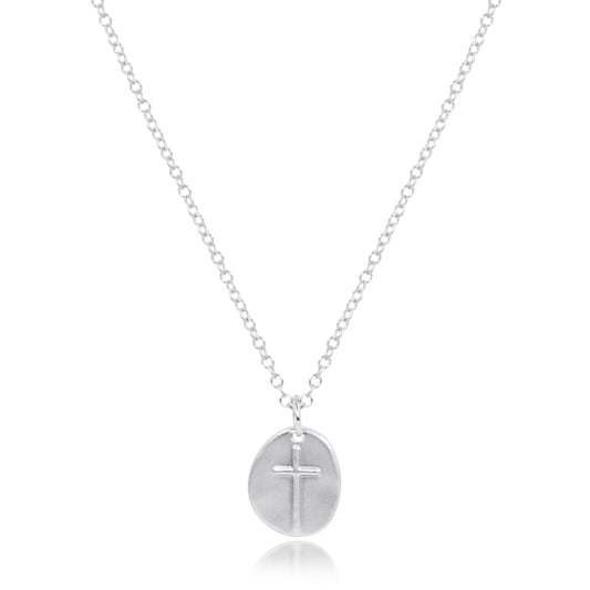 16" Necklace Sterling Inspire Small Sterling Disc