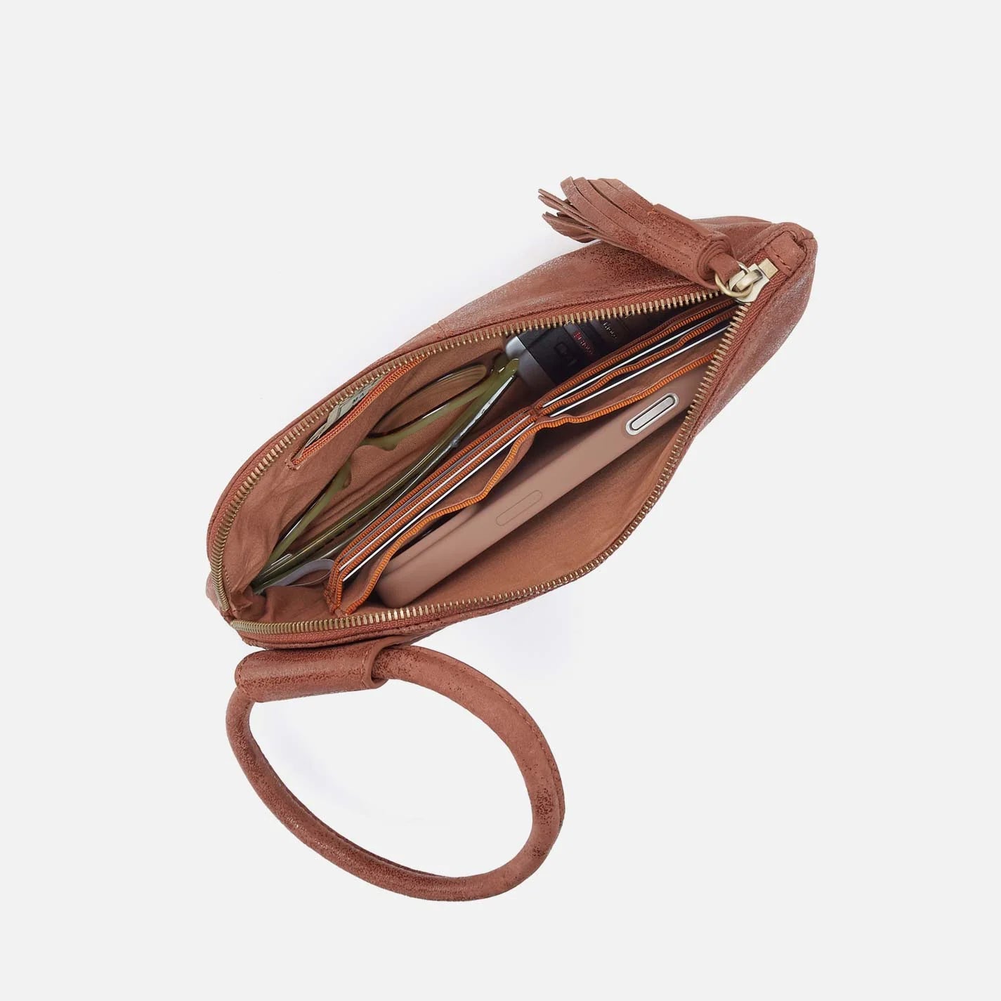 Sable Wristlet Burnished Saddle