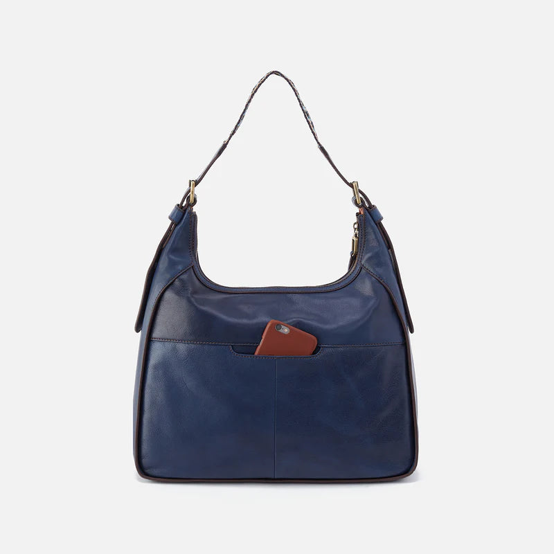 Bellamy Front Zip Hobo Navy