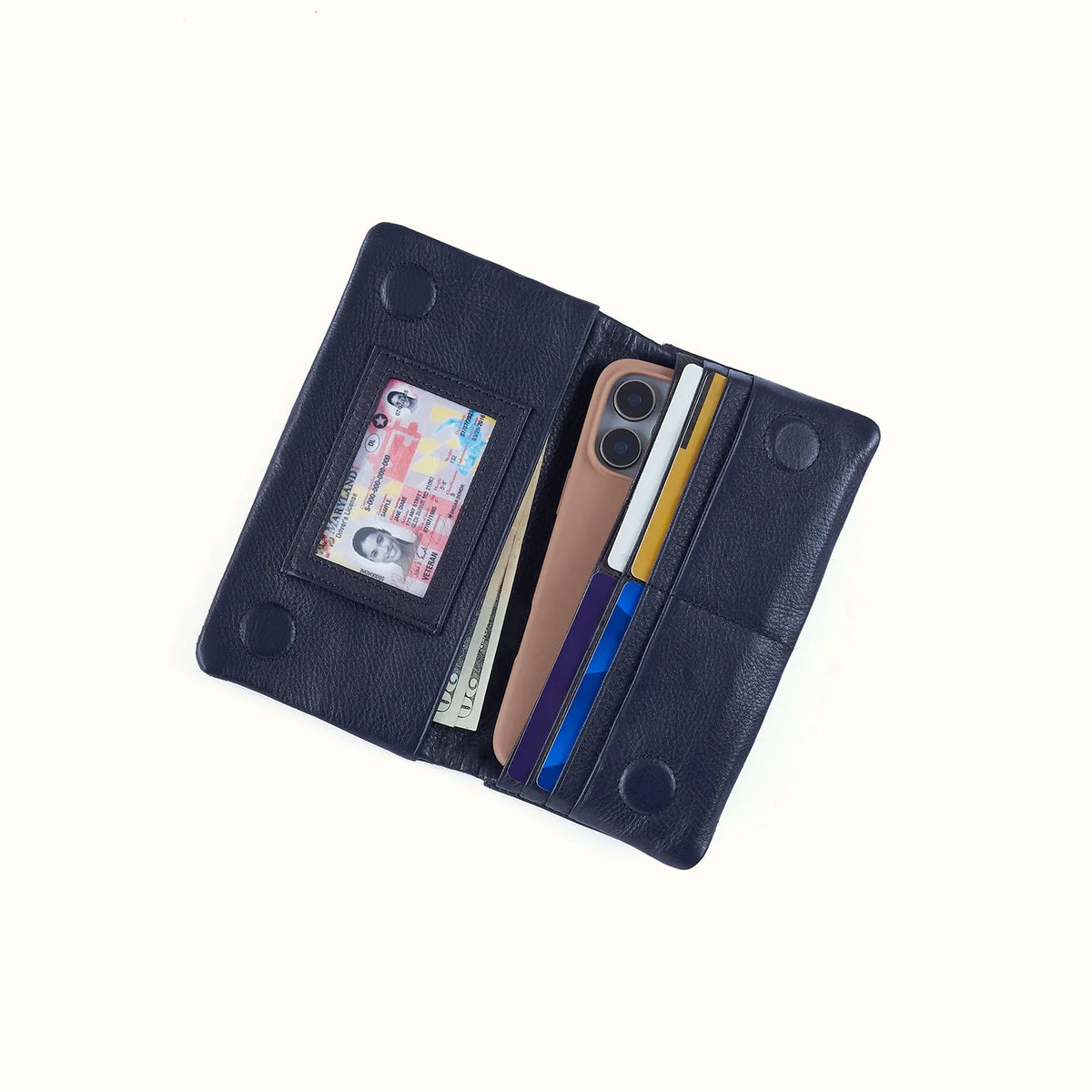 Lumen Ink Navy Continental Wallet