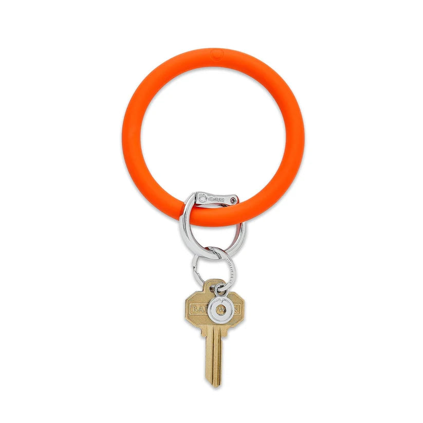 Silicone Big O Key Ring Orange Crush