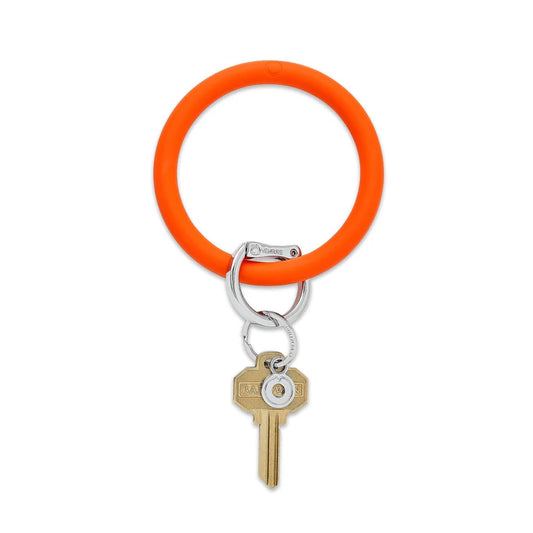 Silicone Big O Key Ring Orange Crush