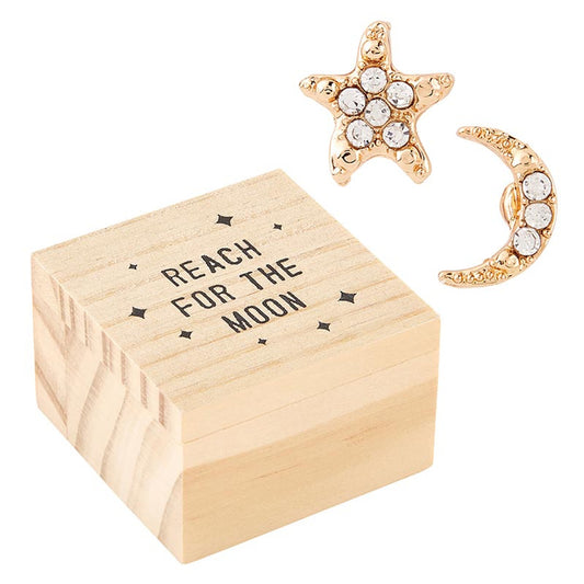 Treasure Box Earrings Reach for the Moon