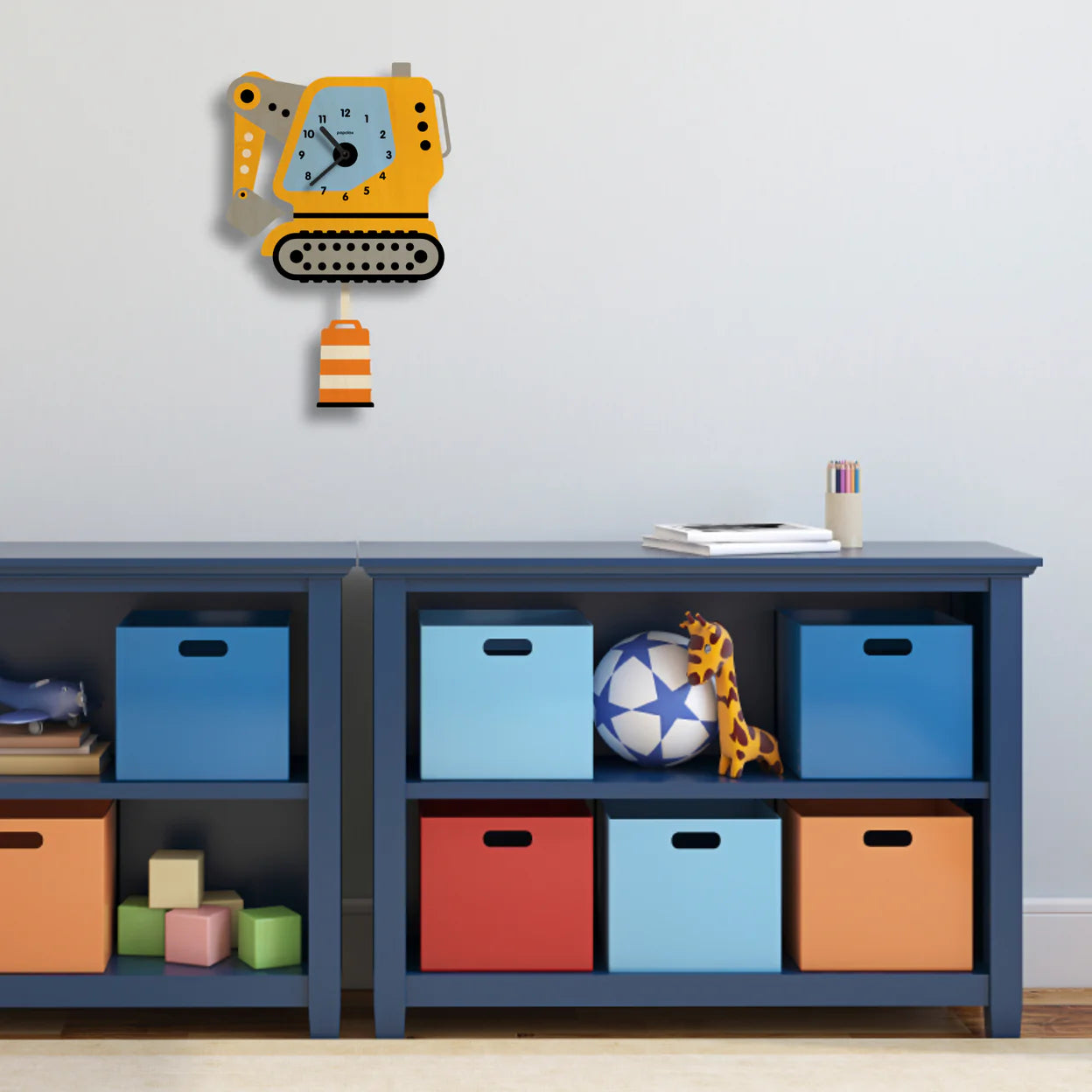 Excavator Pendulum Clock