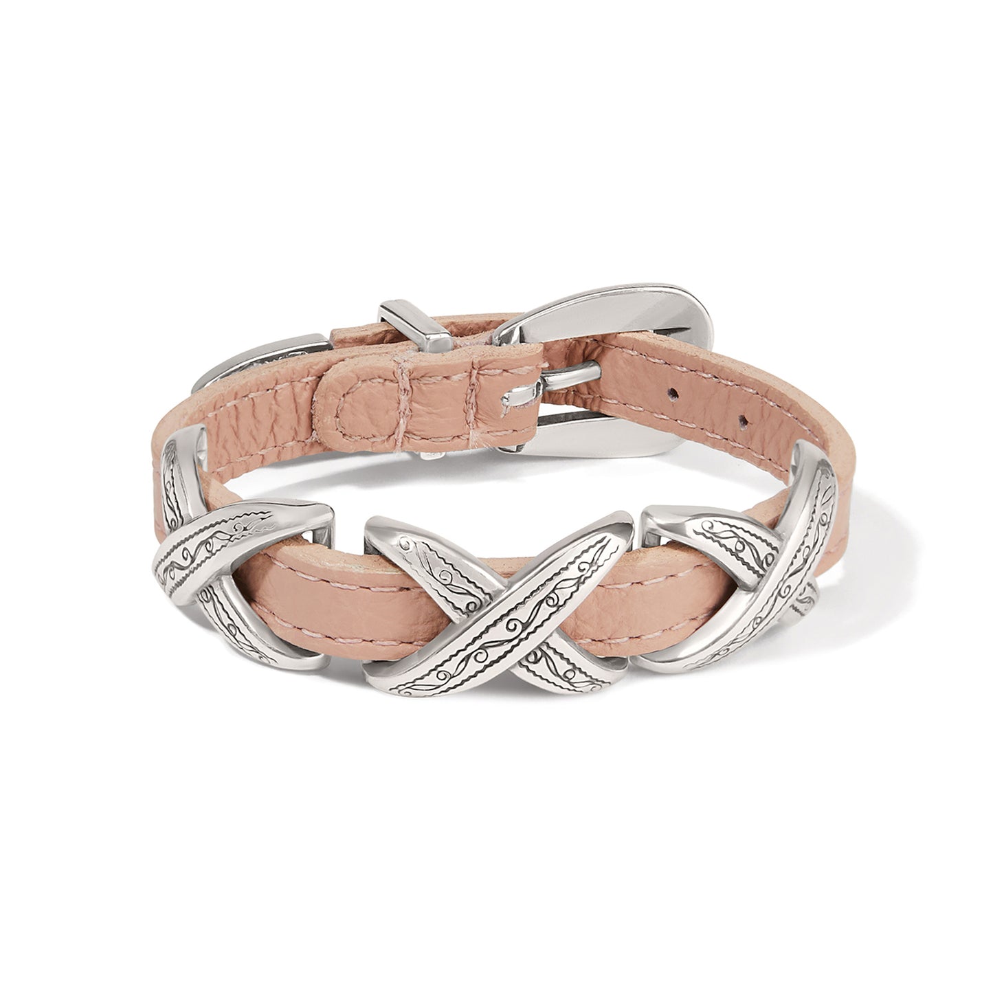 Kriss Kross Etched Bandit Bracelet Pink Sand