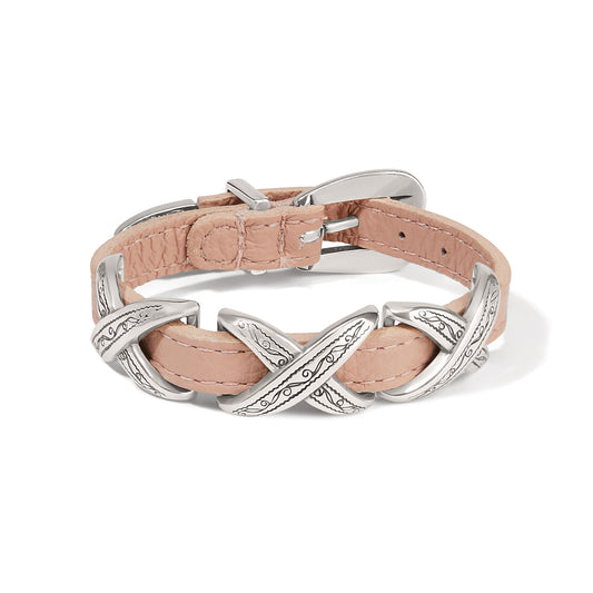 Kriss Kross Etched Bandit Bracelet Pink Sand