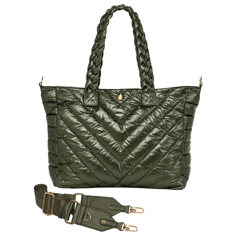 Army Green Quilted HydroTote® All-in-One Everyday Travel & Gym Tote