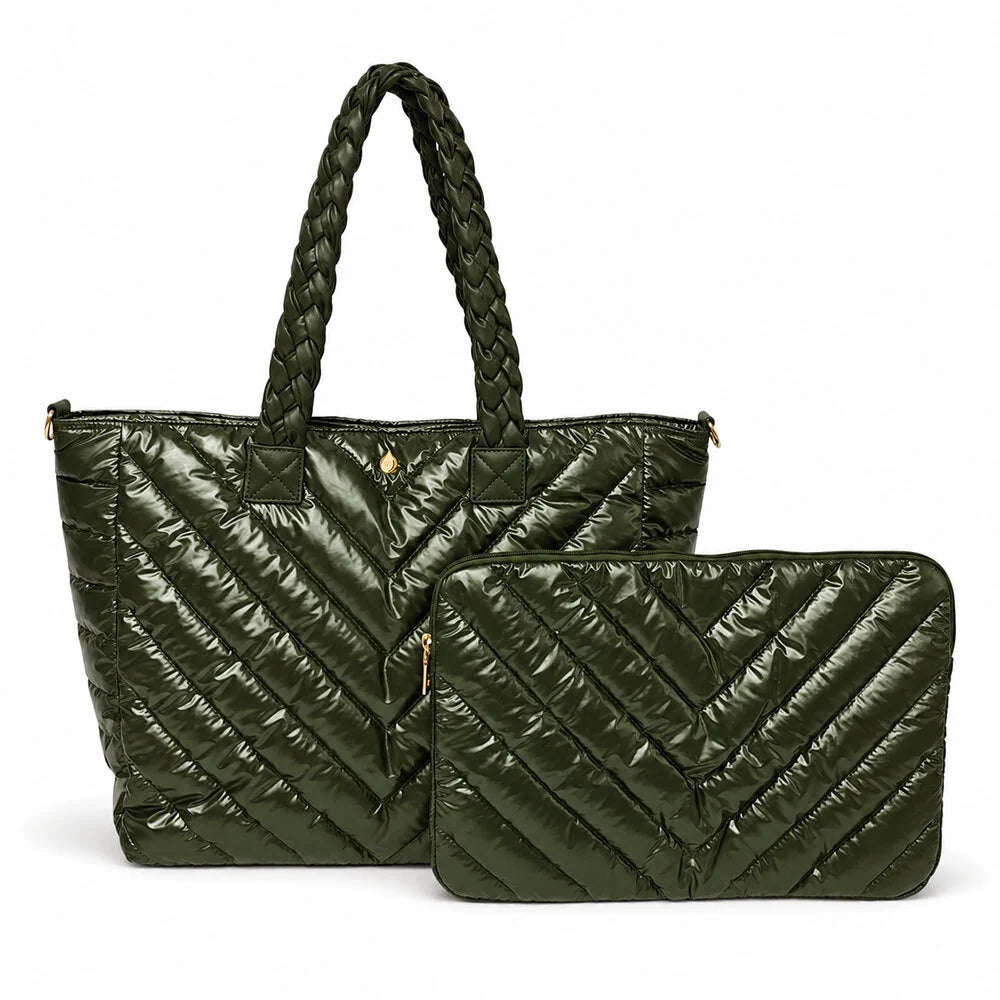 Army Green Quilted HydroTote® All-in-One Everyday Travel & Gym Tote