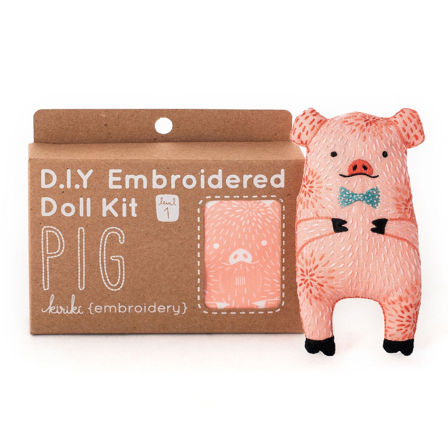 Pig Embroidery Kit