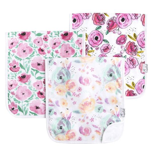 Burp Cloths Set of 3 Bloom