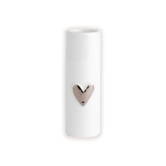 Silver Love Heart Mini Vase