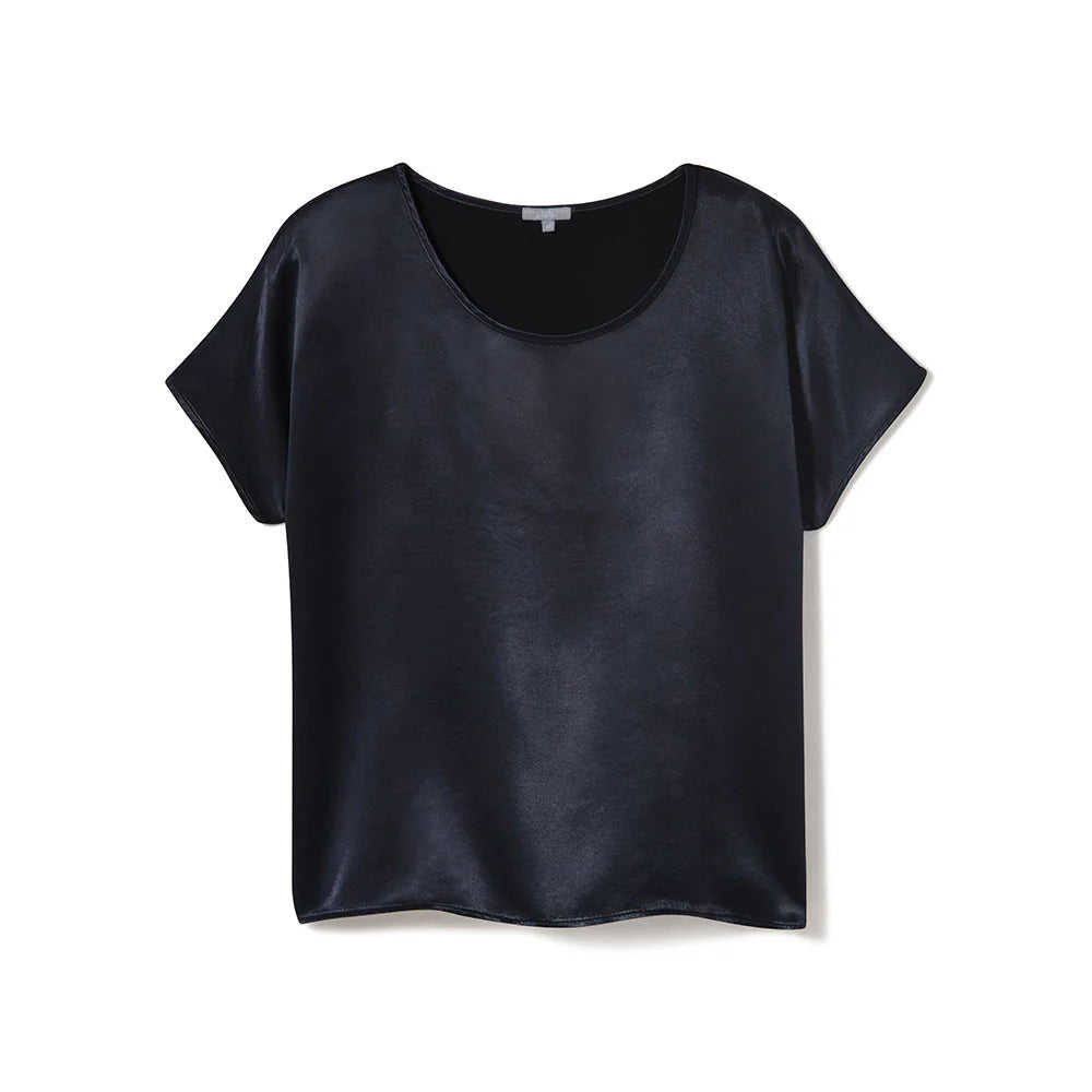 Roxxy Satin Boxy Tee Navy