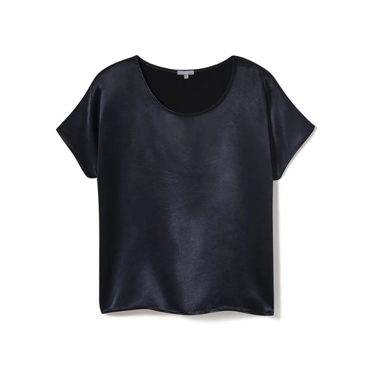 Roxxy Satin Boxy Tee Navy