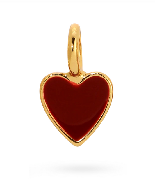 Charm Garden Gold Charm Red Heart