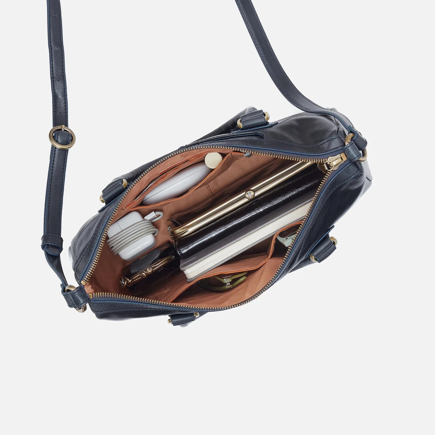 Expedition Satchel Buffed Leather Navy Horizon
