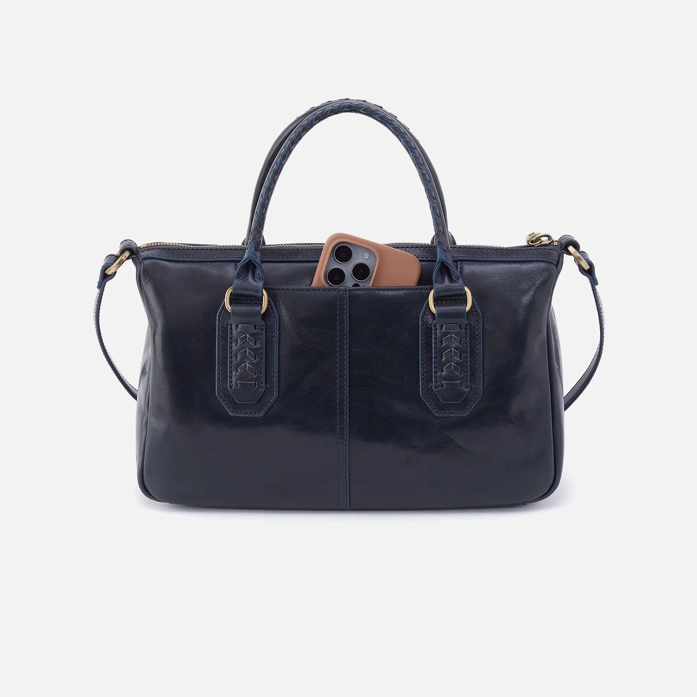 Expedition Satchel Buffed Leather Navy Horizon