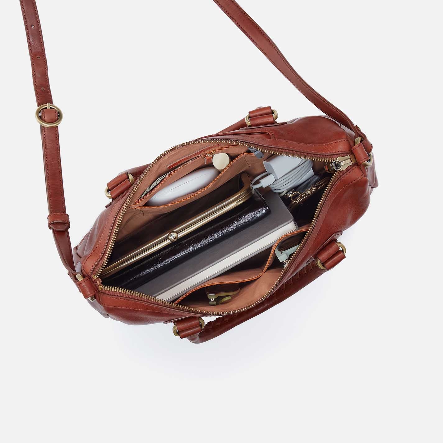 Expedition Satchel Buffed Leather Pecan Ridge