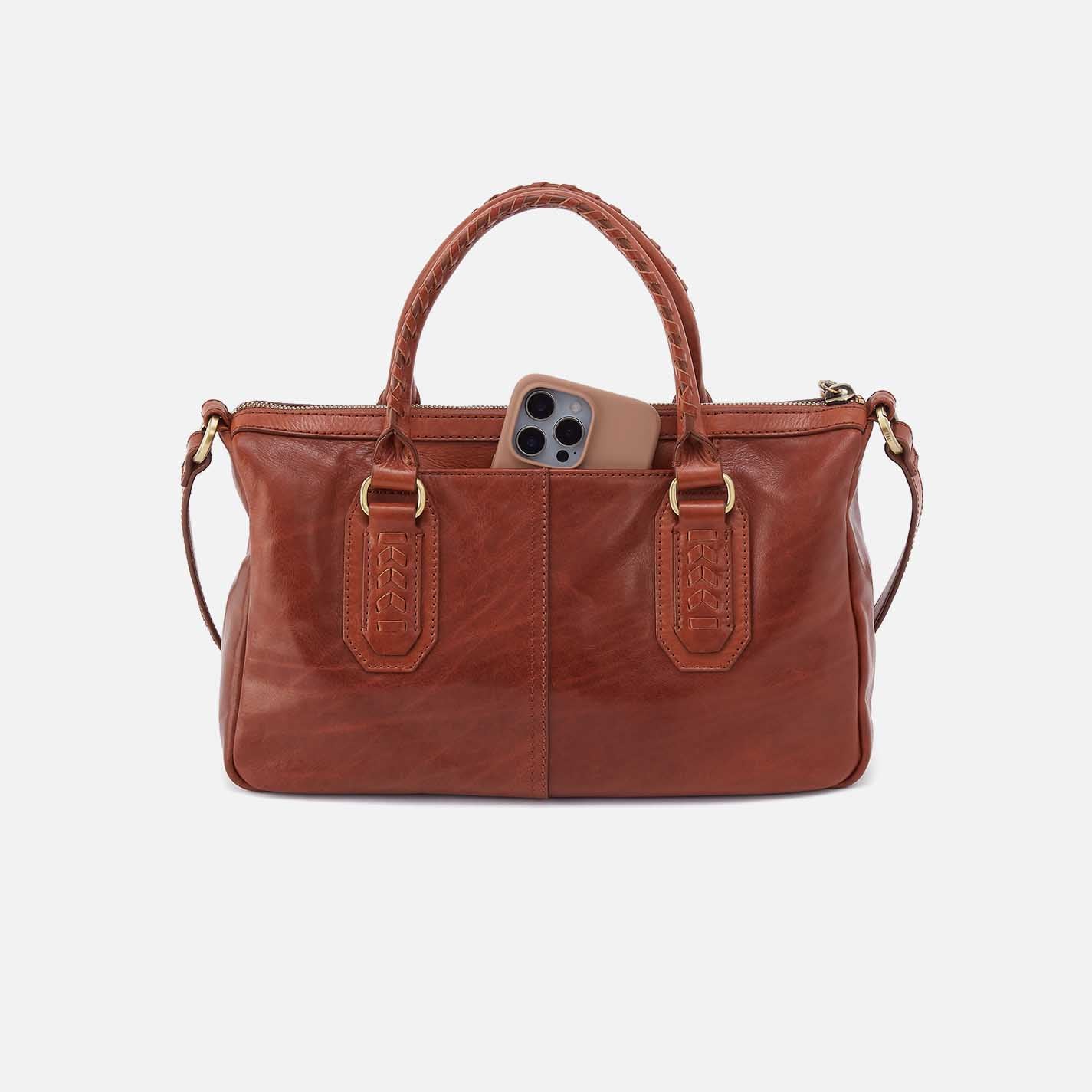 Expedition Satchel Buffed Leather Pecan Ridge