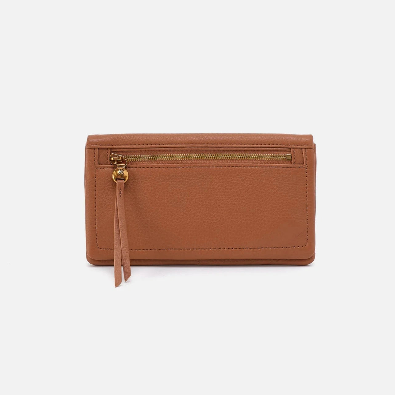 Lumen Continental Wallet Pebbled Leather Warm Honey