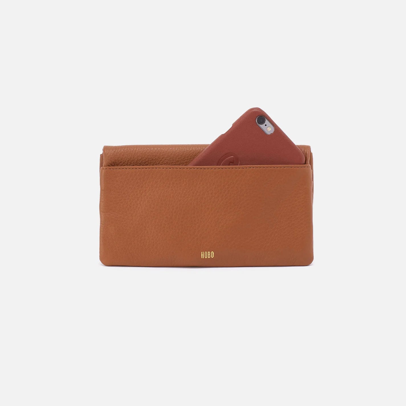 Lumen Continental Wallet Pebbled Leather Warm Honey