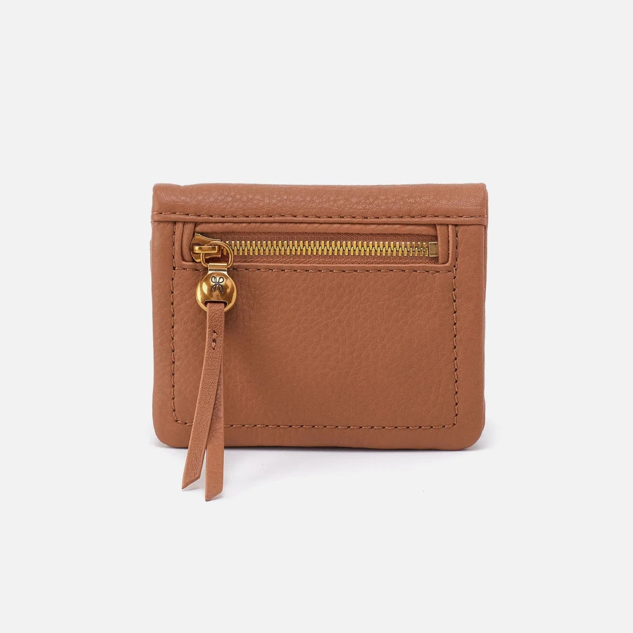 Lumen Mini Wallet Pebbled Leather Warm Honey