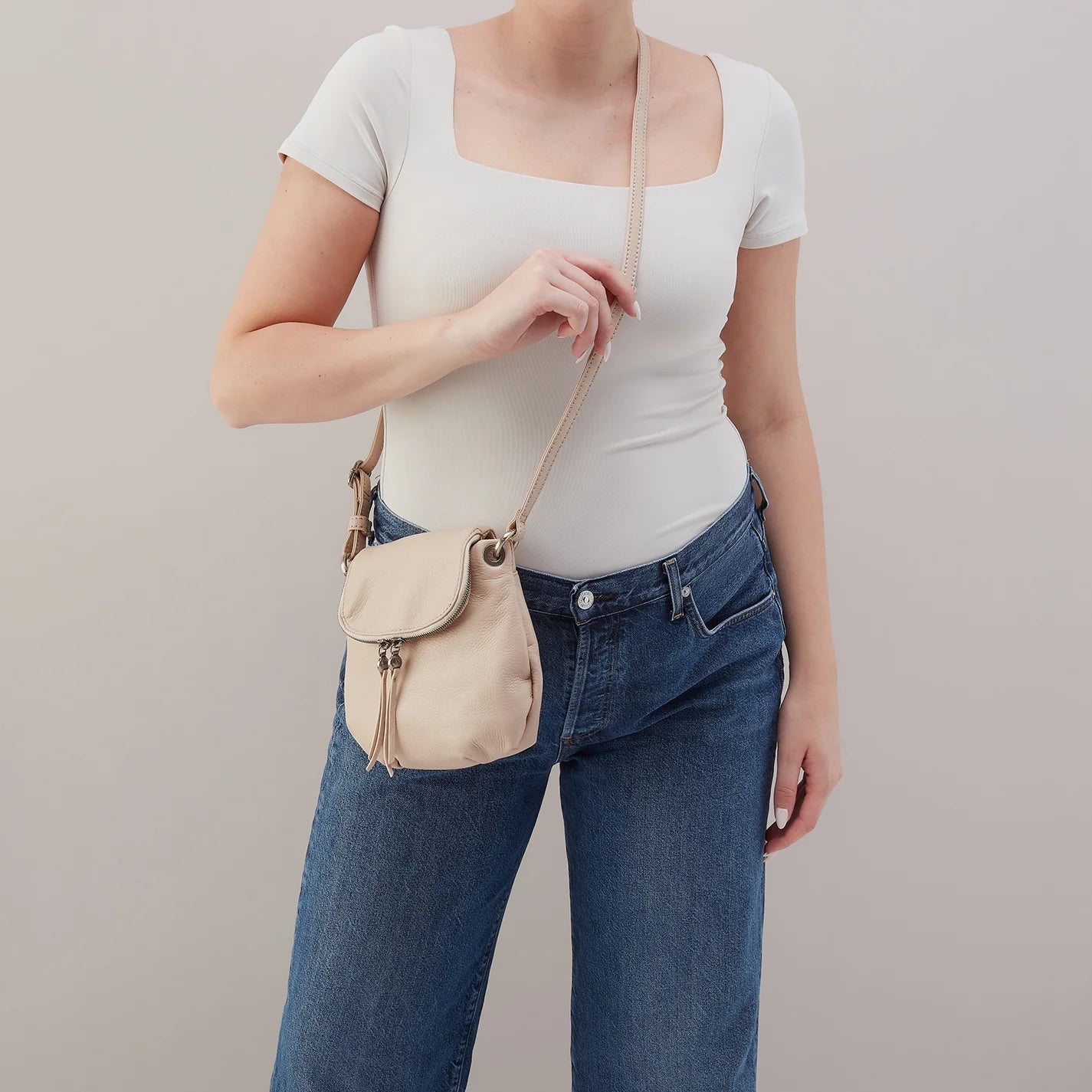 Fern Zip-Flap Crossbody Stonewash