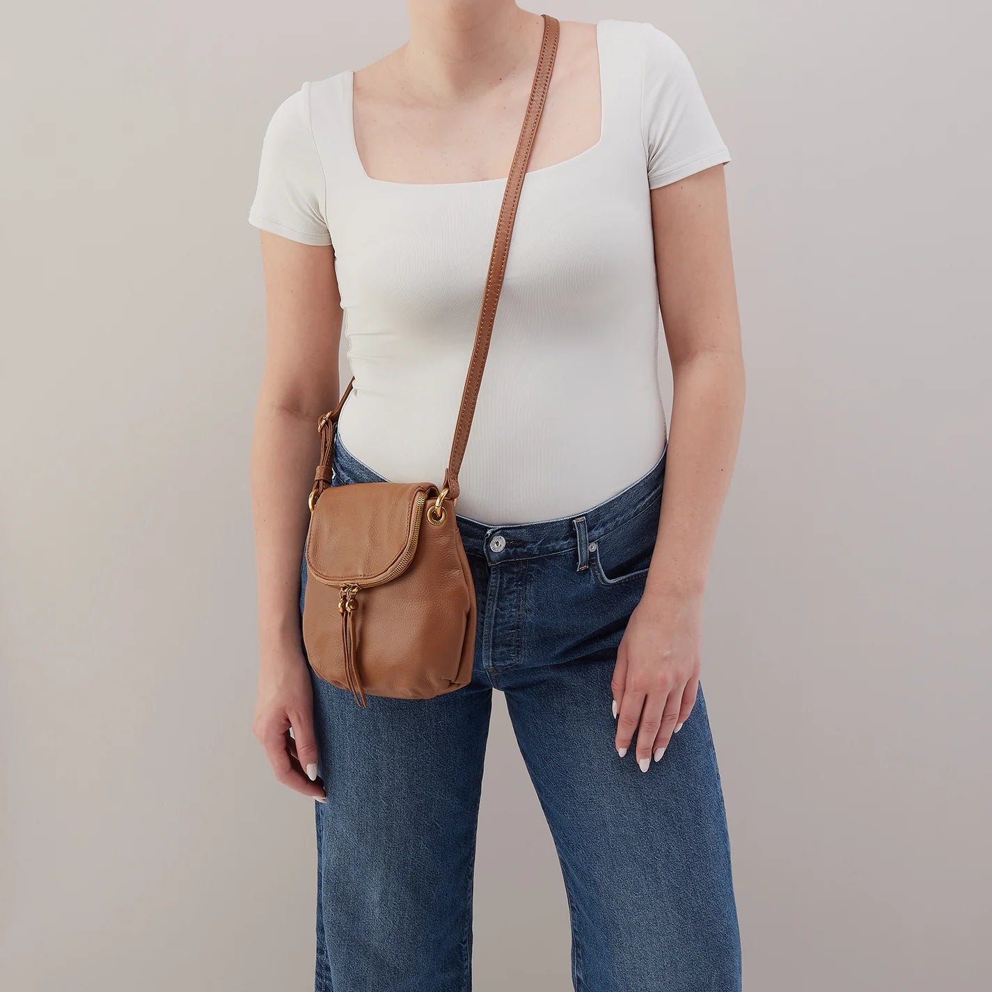 Fern Zip-Flap Crossbody Timber Brown