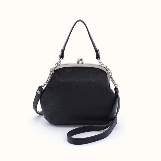 Alba Black Frame Crossbody Pebbled Leather