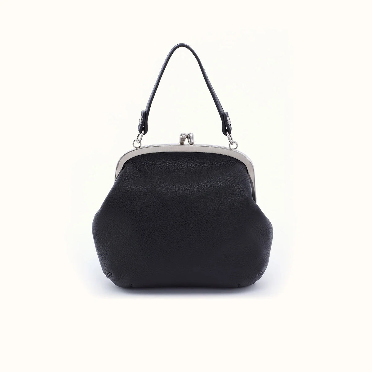 Alba Black Frame Crossbody Pebbled Leather