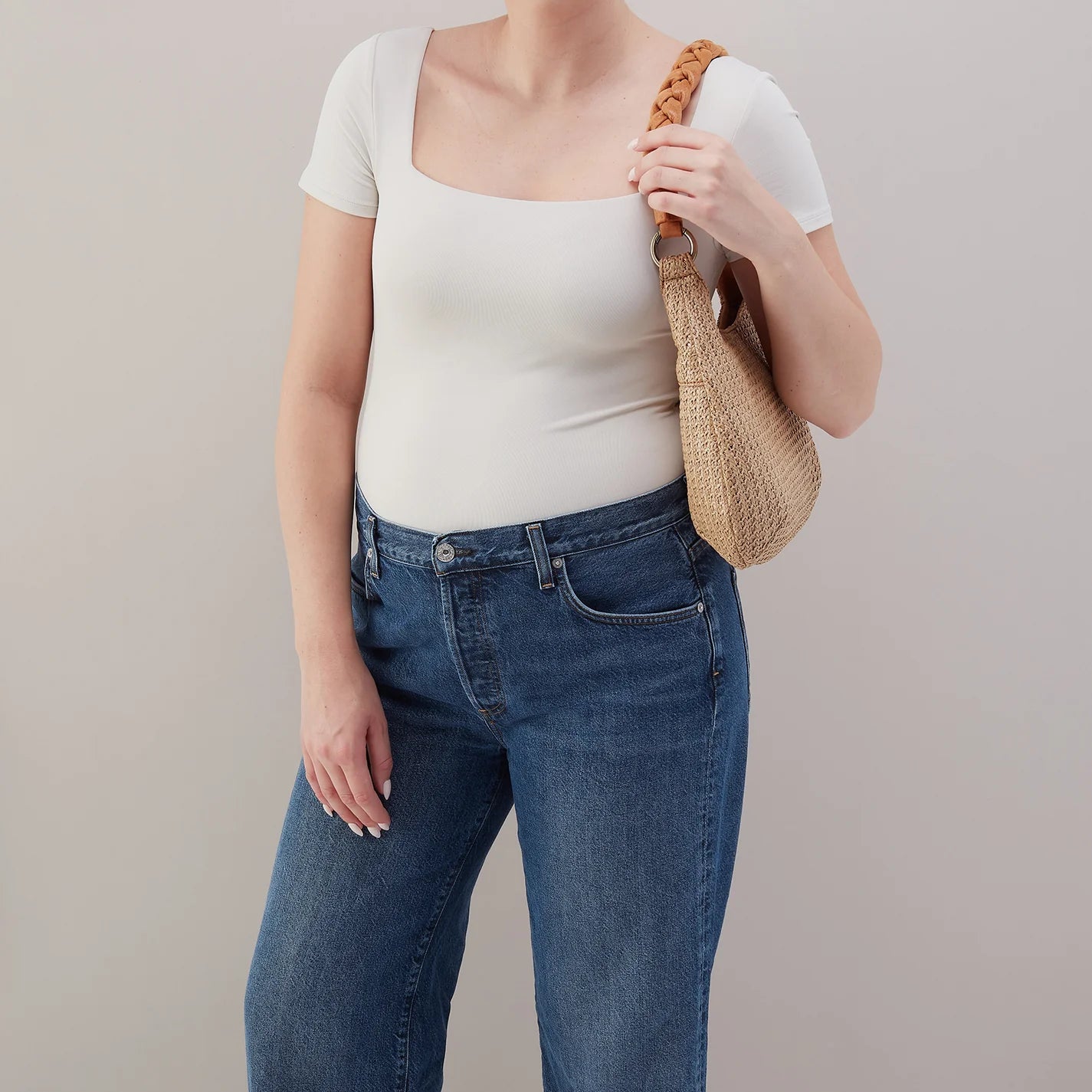 Madison Shoulder Bag Meadow Woven Straw