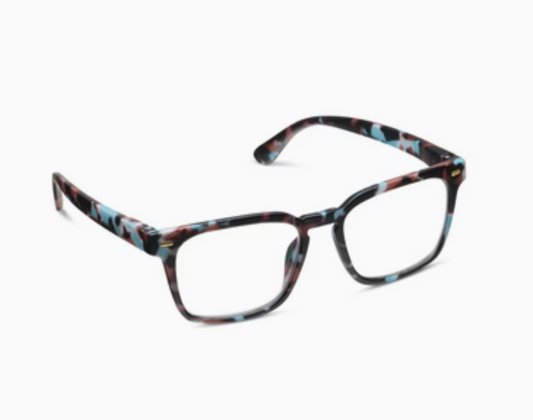 Peepers Readers Jude Light Blue Botanico