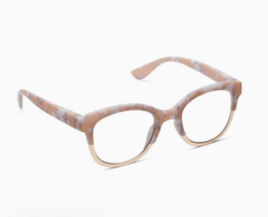 Peepers Readers Georgia Tan Marble Gold