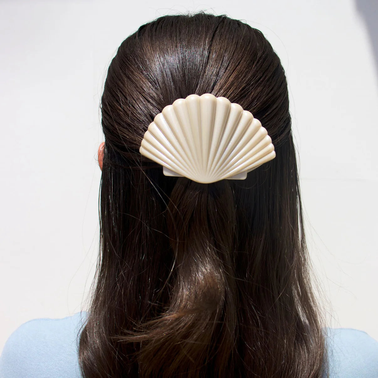 Teleties Medium Flat Hair Clip Shimmering Shell