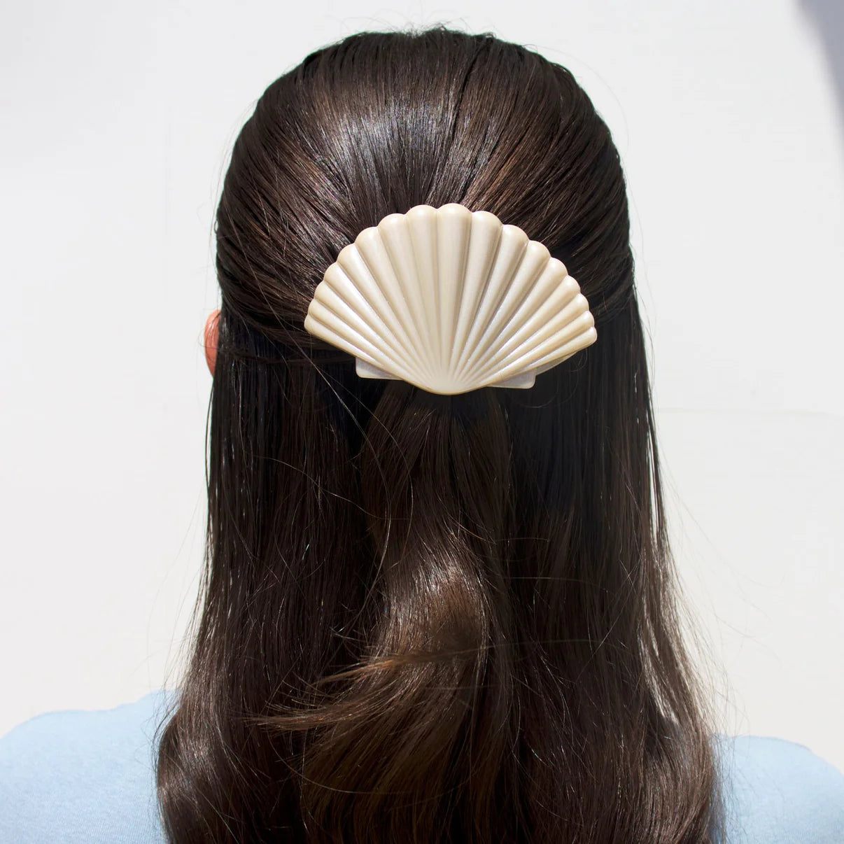 Teleties Small Flat Hair Clip Shimmering Shell