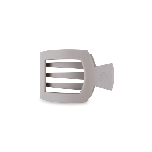 Silver Flames Small Flat Square Hair Clip