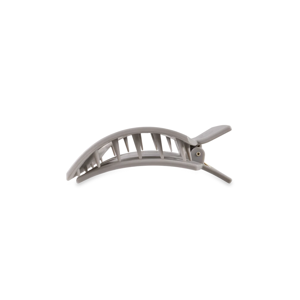 Silver Flames Small Flat Square Hair Clip