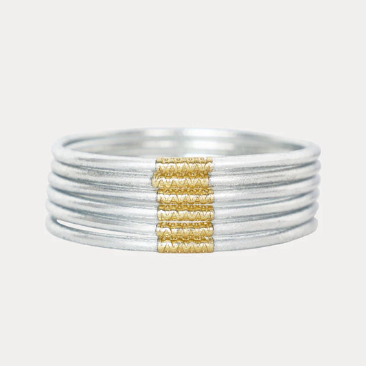 Silver Lumine All Weather Bangles Set of 6
