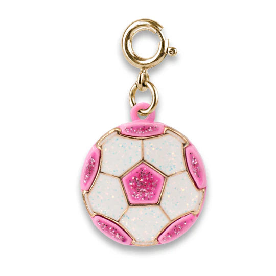 Gold Glitter Soccer Ball  Charm