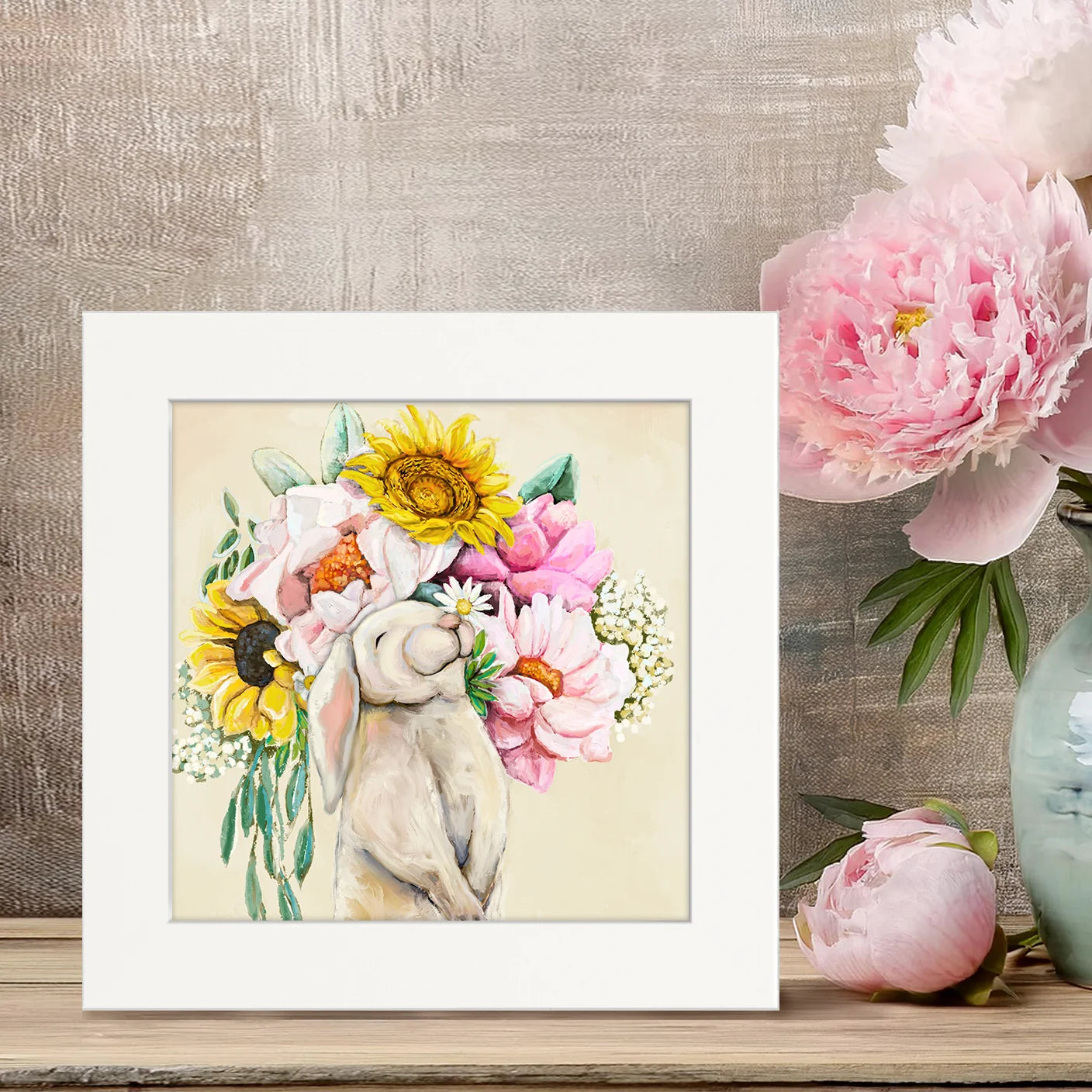 Springtime Bun 2 Happy Square Art
