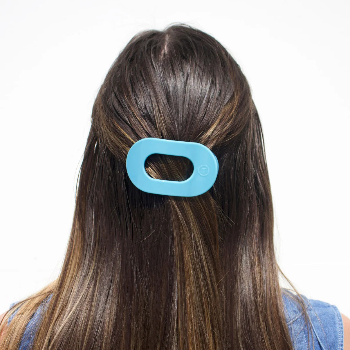 Teleties Small Flat Round Clip Summer Sky