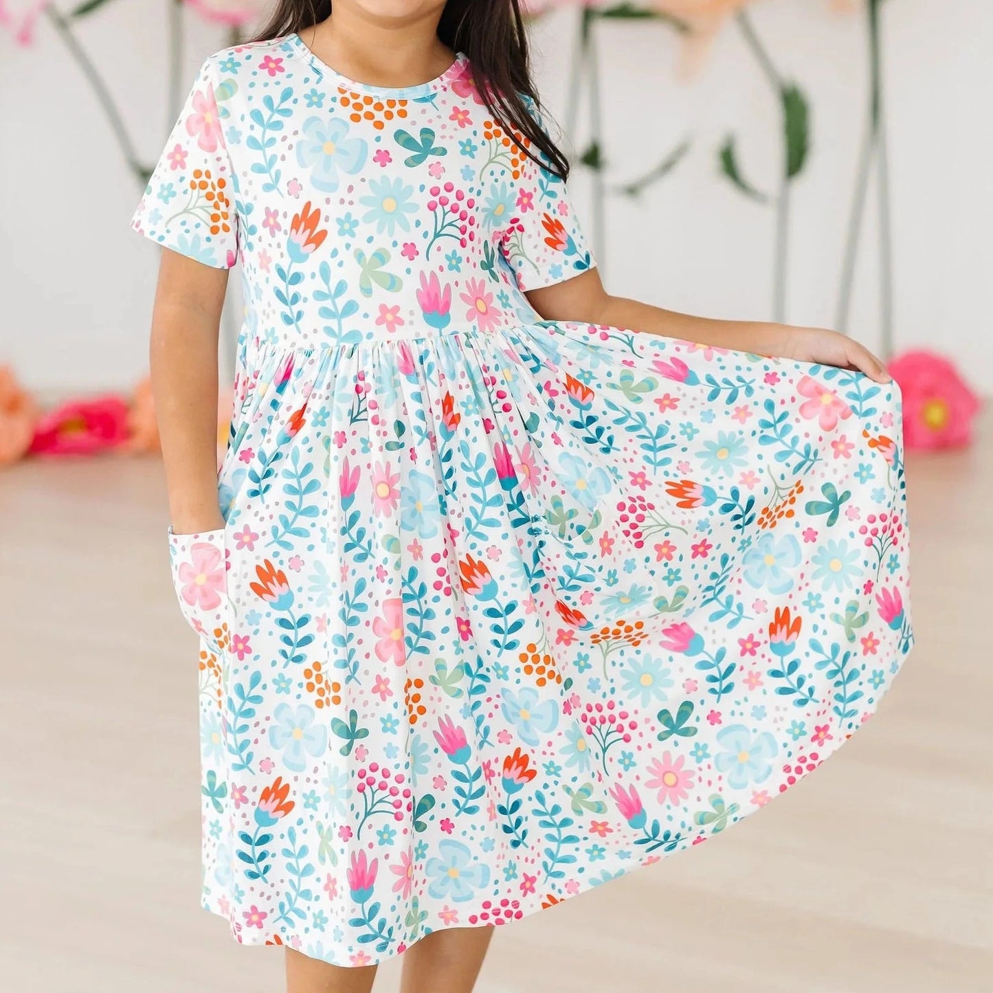 Sunlit Garden S/S Pocket Twirl Dress