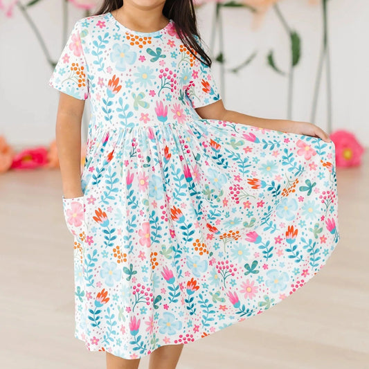 Sunlit Garden S/S Pocket Twirl Dress