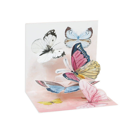 Watercolor Butterflies Pop-Up Card