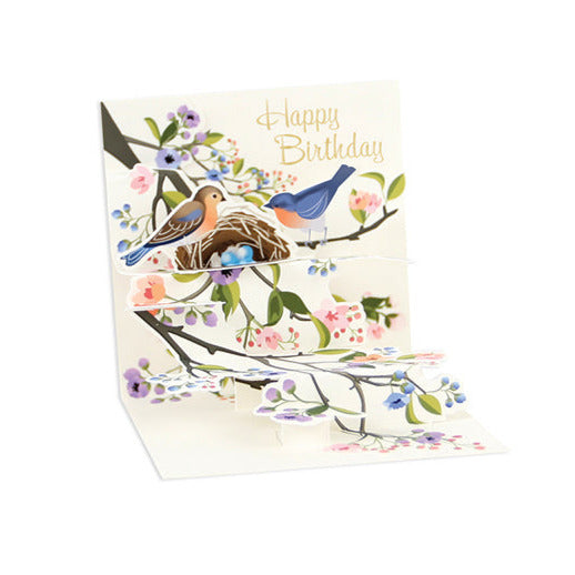 Perched Birds Pop-Up Card